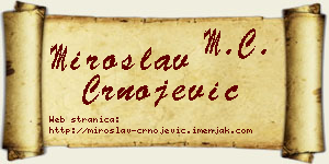 Miroslav Crnojević vizit kartica
